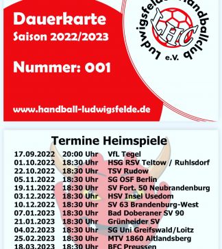 Dauerkarte Ludwigsfelder Handballclub e.V.